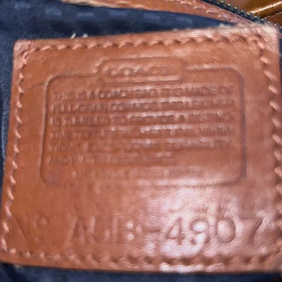 Vintage Coach British Tan Sonoma Leather Bucket Crossbody Bag 4907 - Picture 8 of 12